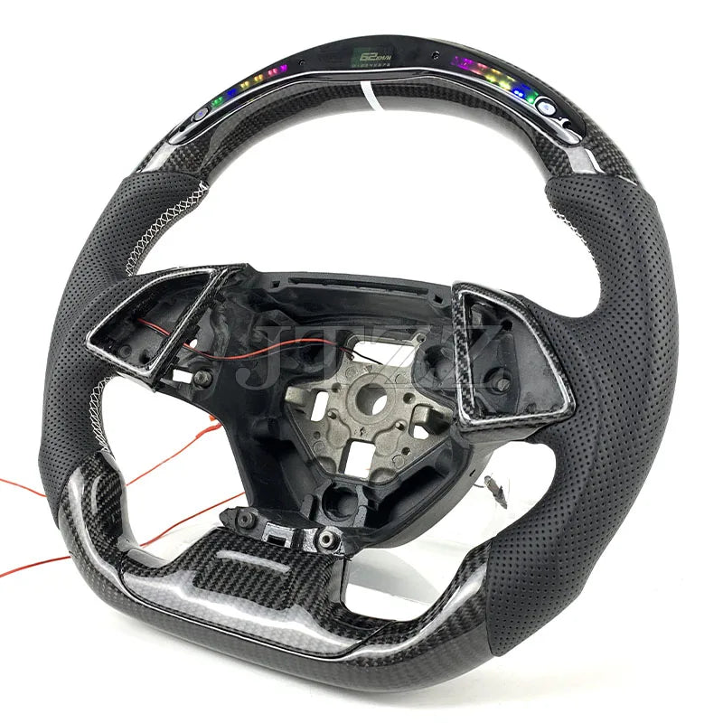 For Chevrolet Camaro 2014 2015 2016 2017 2018 2019 LED Display Carbon Fiber Steering Wheel