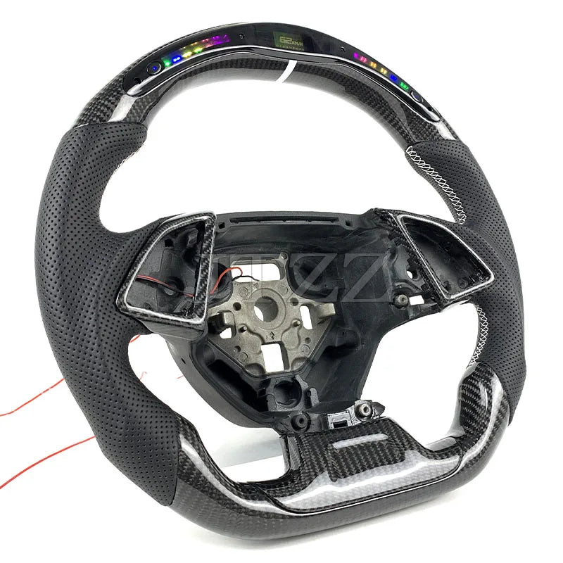 For Chevrolet Camaro 2014 2015 2016 2017 2018 2019 LED Display Carbon Fiber Steering Wheel