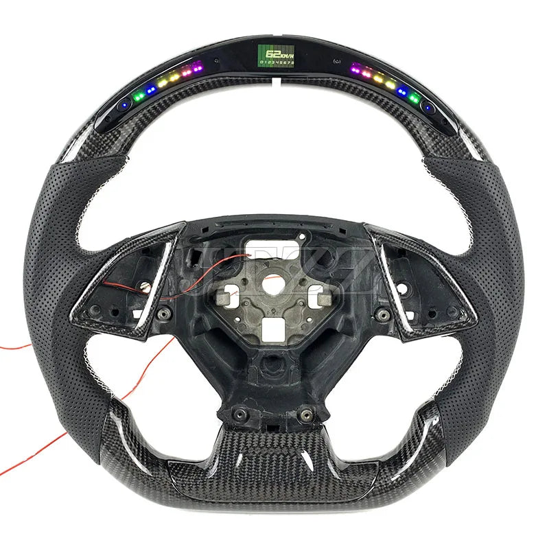 For Chevrolet Camaro 2014 2015 2016 2017 2018 2019 LED Display Carbon Fiber Steering Wheel