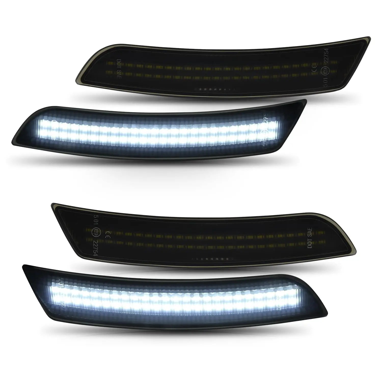 Front Rear Bumper LED Side Marker White For Chevrolet Camaro LS LT SS ZL1