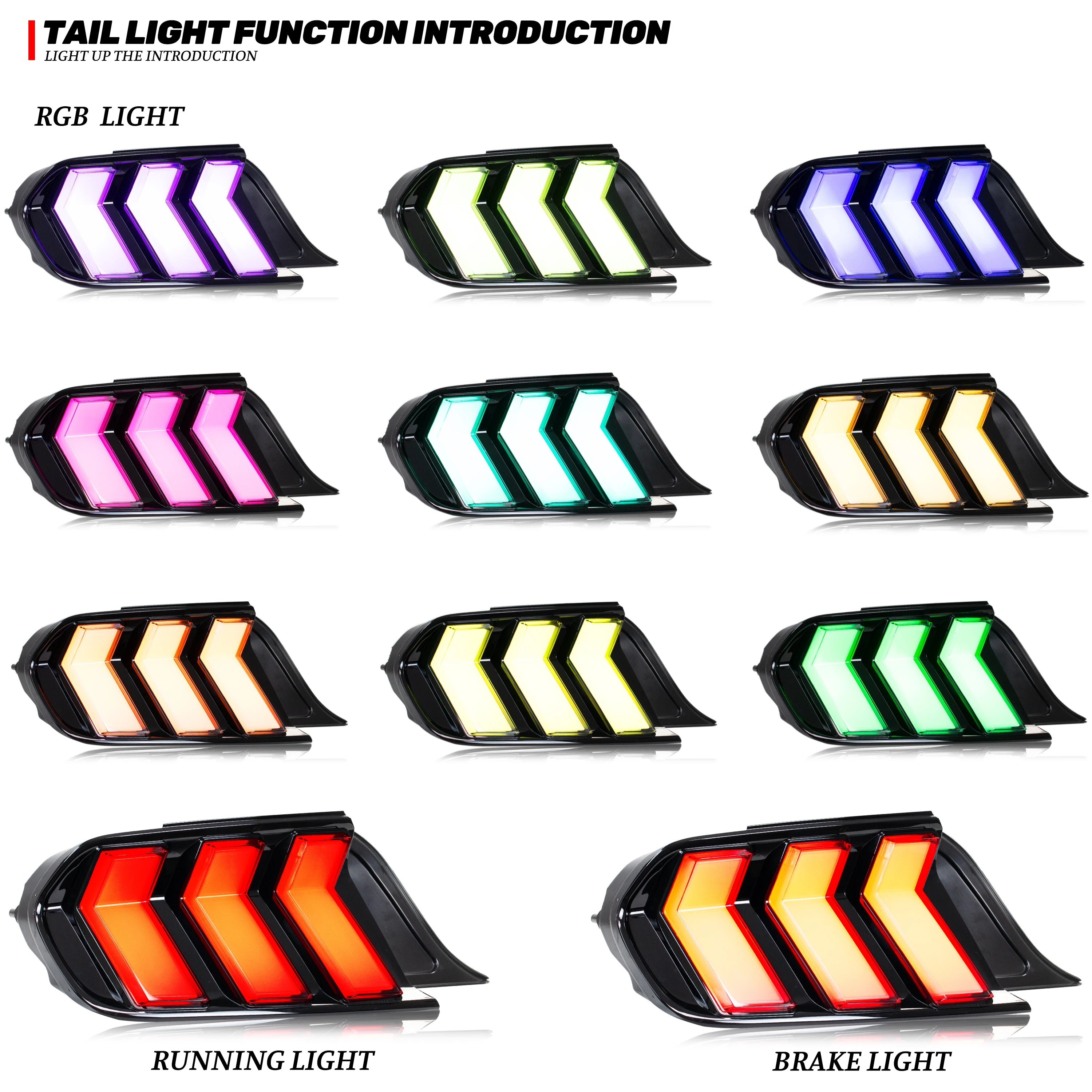 RGB Sequential Tail Lights - Mustang S550 (2015-2023)