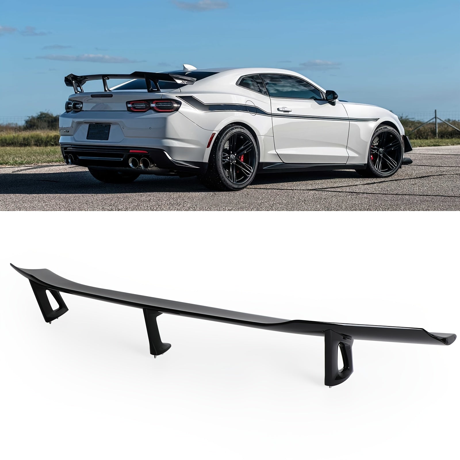 ZL1 1LE Style Rear Trunk Wing Spoiler Fit For Chevy For Camaro 2016-2022, Gloss Black